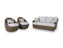 Double Point Outdoor Loveseat/2 Swivel Chairs (Set of 3)