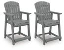 Sanctuary Beach Outdoor Counter Height Bar Stool (Set of 2) - Furniture Queen (GA)*