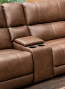 Bleckley Power Reclining Sectional Loveseat with Console - Furniture Queen (GA)*