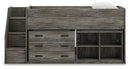 Frandern Loft Bed with Bookcase and Drawer Storage - Furniture Queen (GA)*