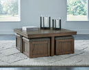 Boardernest Coffee Table with 4 Stools - Furniture Queen (GA)*