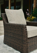 Brook Ranch Outdoor Lounge Chair with Cushion - Furniture Queen (GA)*