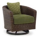 Horizon Hall Outdoor Swivel Lounge Chair with Cushion - Furniture Queen (GA)*