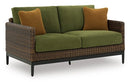 Horizon Hall Outdoor Loveseat with Cushion - Furniture Queen (GA)*