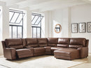 DeepWakes Power Reclining Sectional with Chaise - Furniture Queen (GA)*