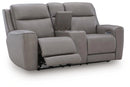 5Z-Comfort Power Reclining Loveseat with Console