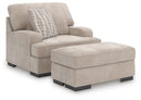 High Profile Chair & Ottoman Living Room Set - Furniture Queen (GA)*
